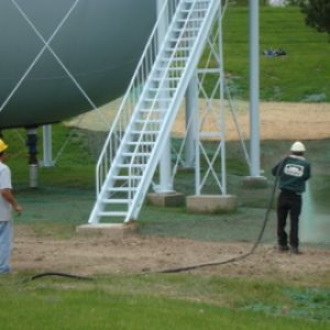 Hydroseed installation at Wastewater facility in Oak Creek.