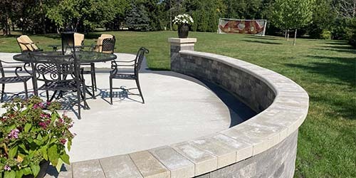 Completed Residential Stone Patio 