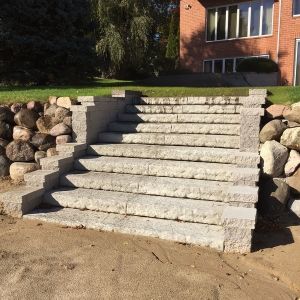County Materials Oversize step units installed in Mount Pleasant.