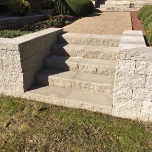 County Materials Lanscape step units installed in Mount Pleasant.