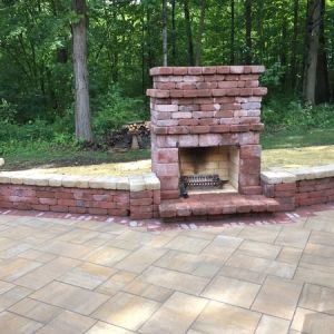 County Materials Summit Stone fireplace in Caledonia, WI