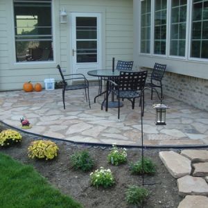 Kodiak natural stone patio. Joints secured with Gator dust.